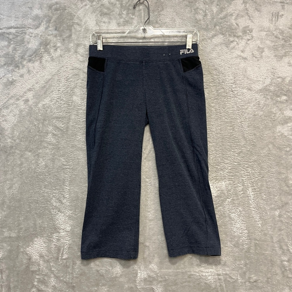 Fila Sport Capri Leggings Womens XS Gray Heathered Cropped Athletic Yoga Pants